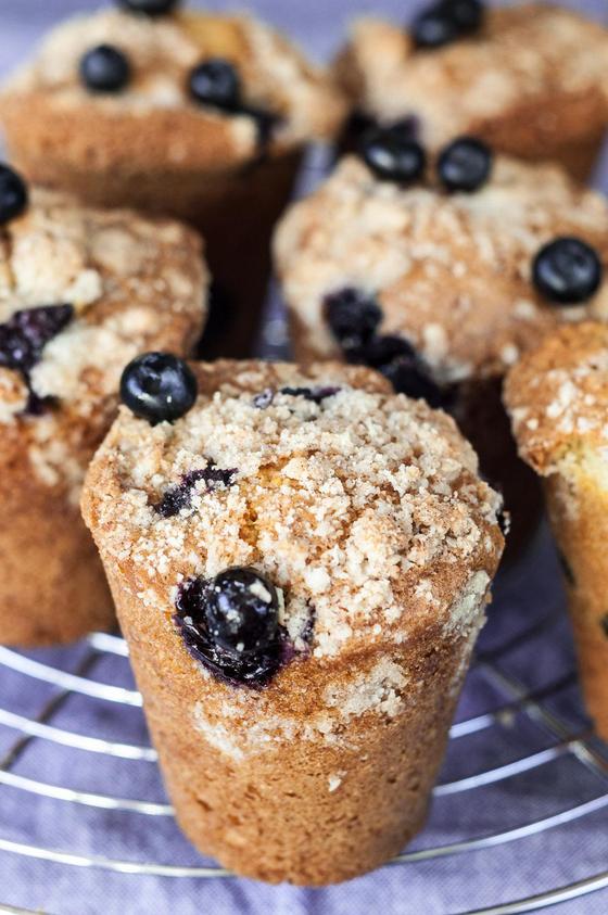 Foto em destaque de Muffins de Mirtilo