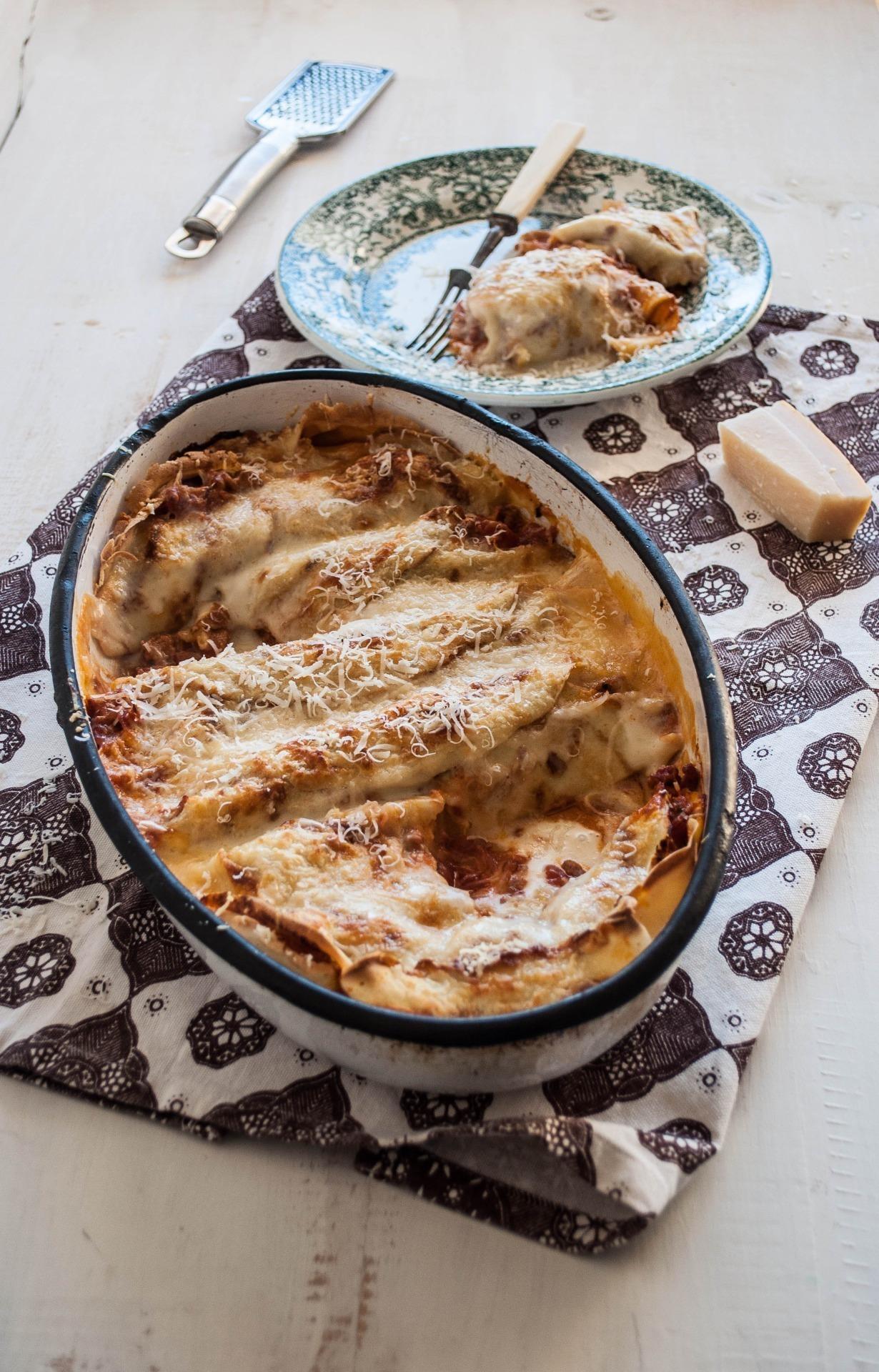 Foto em destaque de Gratinado de Crepes à Bolonhesa!