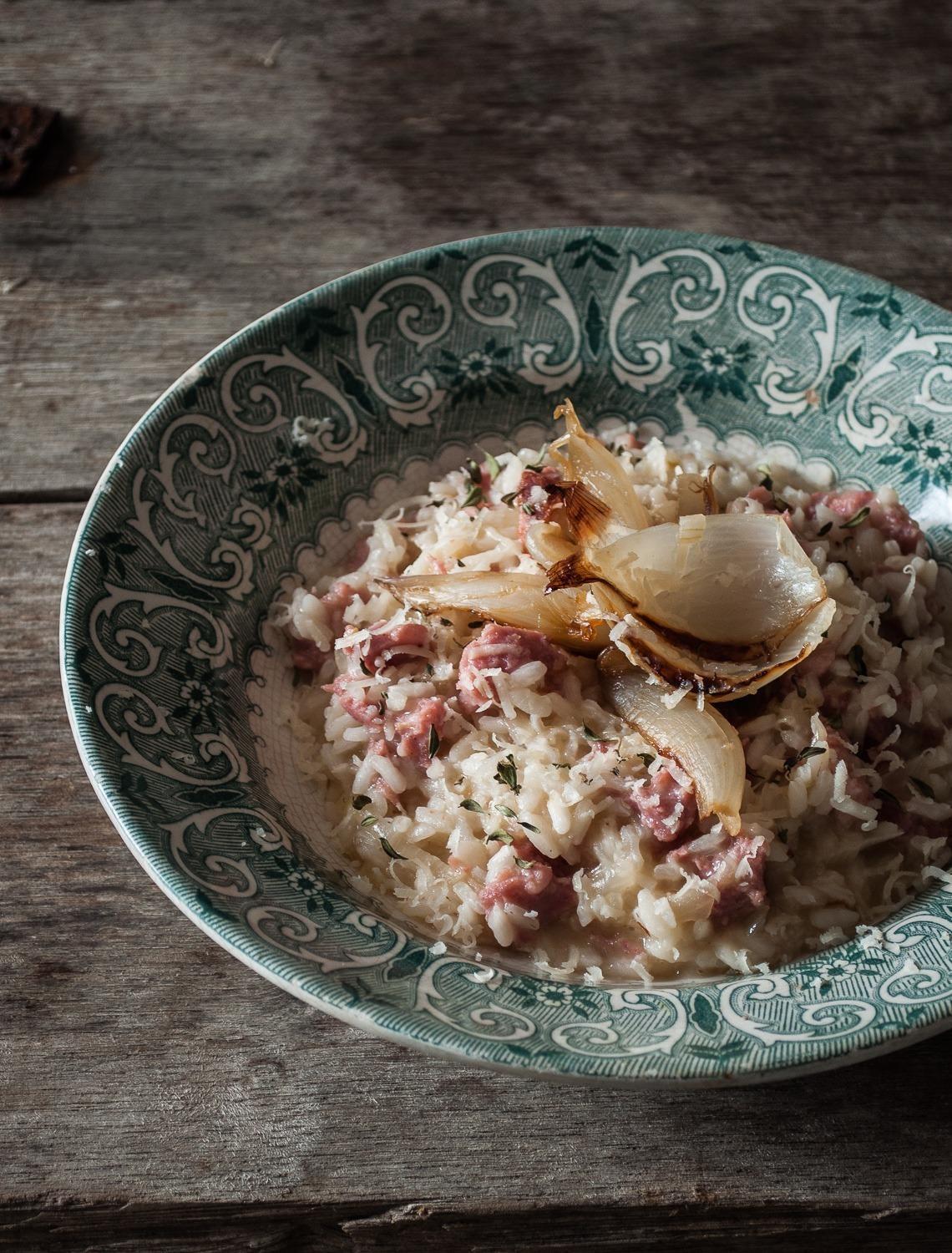 Foto em destaque de Risotto de Cebola e Salsicha Toscana