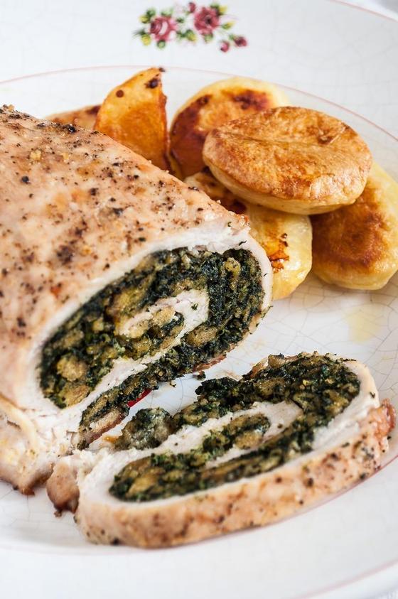 Foto em destaque de Rolo de Peru e Espinafres