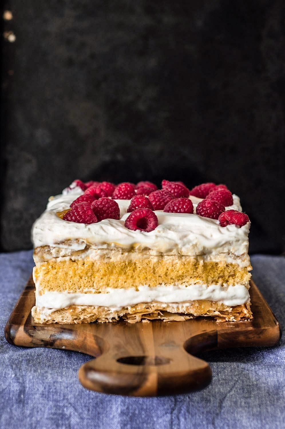 Foto em destaque de Mille-Feuille recheado com Curd de Laranja e Natas